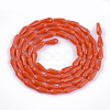 Opaque Solid Color Glass Beads Strands GLAA-T009-001B-2