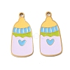304 Stainless Steel Enamel Pendants X1-STAS-G360-04G-03-1
