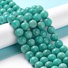 Natural Gemstone Amazonite Round Beads Strands G-O017-8mm-08C-5