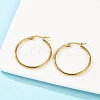 PVD Vacuum Plating 201 Stainless Steel Hoop Earrings for Women EJEW-G260-02A-G-4