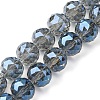 Transparent Electroplate Glass Beads Strands EGLA-N002-34F-F04-1