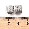 925 Sterling Silver Micro Pave Clear Cubic Zirconia Beads STER-F061-03B-P-2