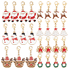 28Pcs 7 Style Christmas Theme Alloy Enamel Pendants HJEW-GA0001-15-1
