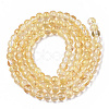 Transparent Spray Painted Glass Bead Strands GLAA-N035-03A-B08-2