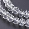 Anti-Tarnish Faceted Rondelle Handmade Glass Beads GS011-01-2