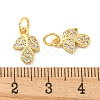 Rack Plating Brass Micro Pave Clear Cubic Zirconia Pendants KK-B093-05G-3