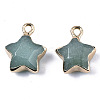 Natural Green Aventurine Pendants X-G-N326-36H-2