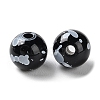 Printed Opaque Acrylic Round Beads ACRP-P001-01B-02-2