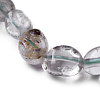 Natural Lodolite Quartz Bead Stretch Bracelets BJEW-K213-07-3