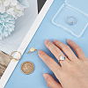4Pcs 2 Colors Brass Flat Round Open Cuff Ring RJEW-UN0002-43-2