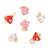 6Pcs 3 Colors Brass Enamel Charms KK-TA0002-64-3