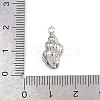 Shell Shape Brass ABS Imitation Pearl Pendants KK-I352-04C-P-3