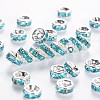 Brass Grade A Rhinestone Spacer Beads RSB035NF-13-1