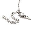 Non-Tarnish Rectangle 304 Stainless Steel Pendant Necklaces & Bracelets & Stud Earrings Sets for Women SJEW-C004-07P-3