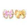 Real 18K Gold Plated 304 Stainless Steel Rhinestone Pendants STAS-A084-28G-02-1