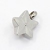 201 Stainless Steel Rhinestone Star Charm Pendants RB-M030-01G-2