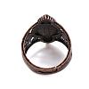 Natural Obsidian Retro Finger Rings RJEW-B067-01R-21-3
