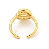 Brass Letter Open Cuff Rings for Women RJEW-G313-01G-G-3