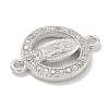 Rack Plating Brass Micro Pave Clear Cubic Zirconia Religion Virgin Mary Connector Charms X-KK-L224-094P-02-2