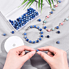 Dyed & Heated Natural Blue Aventurine Round Beads Strands G-AR0002-45-3