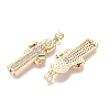 Religion Brass Micro Pave Clear Cubic Zirconia Pendants KK-N287-46F-G-2