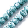 Opaque Baking Paint Glass Beads Strands EGLA-N006-009B-A16-1