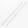 Non-Tarnish 304 Stainless Steel Chain Stud Earring Findings STAS-H434-58P-1