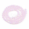 Imitation Jade Bicone Frosted Glass Bead Strands EGLA-A039-J4mm-MB02-2