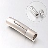 Tarnish Resistant Mixed Styles Glazed or Matte Column 304 Stainless Steel Bayonet Necklace Clasps STAS-N057-06-6mm-1
