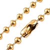 Ion Plating(IP) 304 Stainless Steel Ball Chain Necklaces for Women NJEW-G135-01B-G-2