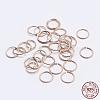 925 Sterling Silver Open Jump Rings STER-F036-02RG-0.7x6mm-4