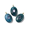 Natural Apatite & Cubic Zirconia Pendants X-G-Z076-01G-09-1