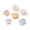 Ocean Animals Transparent Resin & Paillette & Glitter Powder Cabochons RE-CBAA73D-01-1