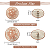 36Pcs 6 Styles 1-Hole Zinc Alloy Shank Buttons BUTT-OC0001-38-2