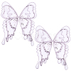 Ppolyester Thread Iron on/Sew On Patches PATC-WH20007-04C-1