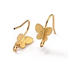 Brass Butterfly Earring Hooks EJEW-WH0015-12G-2
