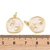 Brass Enamel Pendants KK-Z140-12G-3