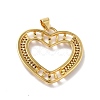 Rack Plating Brass Micro Pave Cubic Zirconia Pendants KK-E281-25G-3