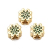 Brass Micro Pave Cubic Zirconia European Beads KK-Q006-41G-02-1