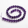 Round Natural Amethyst Gemstone Bead Strands G-J333-01-8mm-2