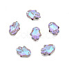 Electroplate Faceted Glass Pendants EGLA-N006-055-4