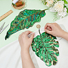 2Pcs 2 Styles PVC Paillette Embroidered Cloth Sew on Patches PATC-FG0002-05-3