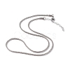 Non-Tarnish 304 Stainless Steel Bone Rope Chain Necklace for Women NJEW-I121-01B-P-1