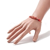 Natural & Synthetic Mixed Gemstone Chips & Cross Braided Bead Bracelet for Women BJEW-JB09254-3
