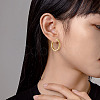 Clear Cubic Zirconia Huggie Hoop Earrings JE927A-6