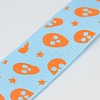 1 inch(25mm) Skull Printed Grosgrain Ribbon Gift Package DIY Hairbow Ribbon SRIB-D006-25mm-01-2