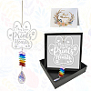 Glass Teardrop Hanging Suncatchers HJEW-WH0201-002-1