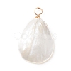 Natural Trochid Shell/Trochus Shell Pendants PALLOY-JF01393-2