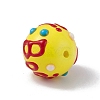 Opaque Painted Glass Beads GLAA-B001-01A-2