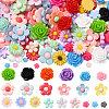 200Pcs 8 Styles Opaque Resin Decoden Cabochons RESI-SP0001-32-1